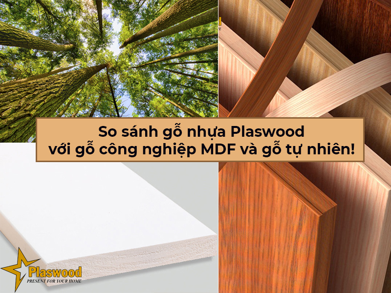 Ưu nhược điểm của gỗ nhựa Plaswood, gỗ công nghiệp MDF, gỗ tự nhiên